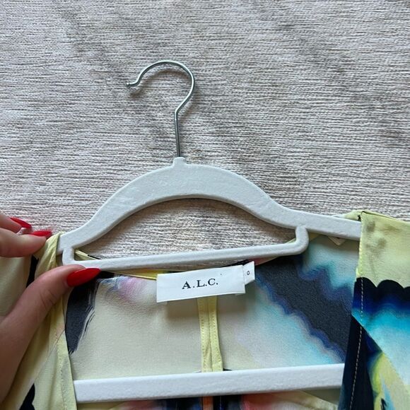 Alc Enzo Silk-Chiffon Wrap Dress - Picture 2 of 4